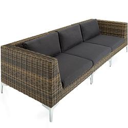 Foto van Tectake - modulaire wicker set villanova natuur - links midden rechts - 404656