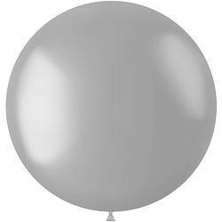 Foto van Folat ballon metallic 78 cm latex zilver