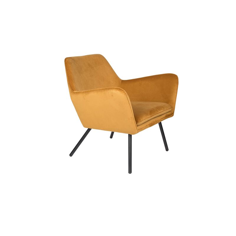 Foto van Anli style lounge chair bon velvet gold