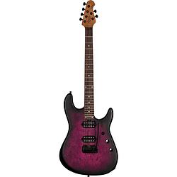 Foto van Sterling by music man jason richardson cutlass 6 cosmic purple burst satin elektrische gitaar met deluxe gigbag