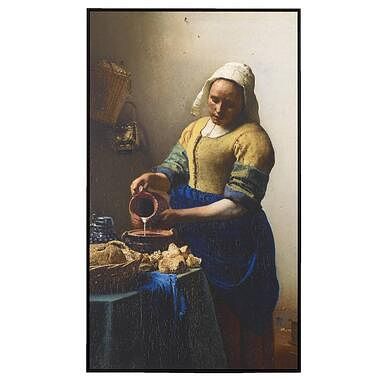 Foto van Schilderij het melkmeisje - multikleur - 118x70 cm - leen bakker