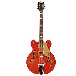 Foto van Gretsch g5422tg electromatic classic hollowbody dc orange stain semi-akoestische gitaar