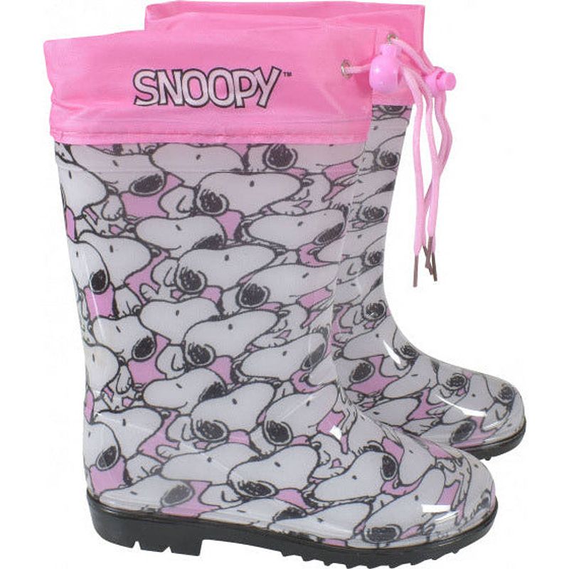 Foto van Regenlaarzen snoopy meisjes pvc roze/wit maat 24-25