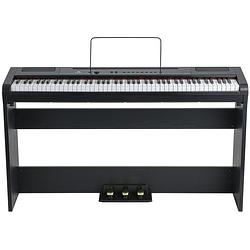 Foto van Fazley fsp-500-bk set digitale piano zwart met onderstel