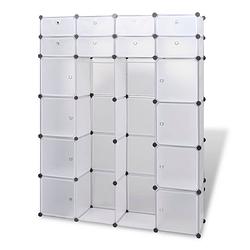 Foto van The living store modulaire kast kunststof - 37 x 146 x 180.5 cm - wit