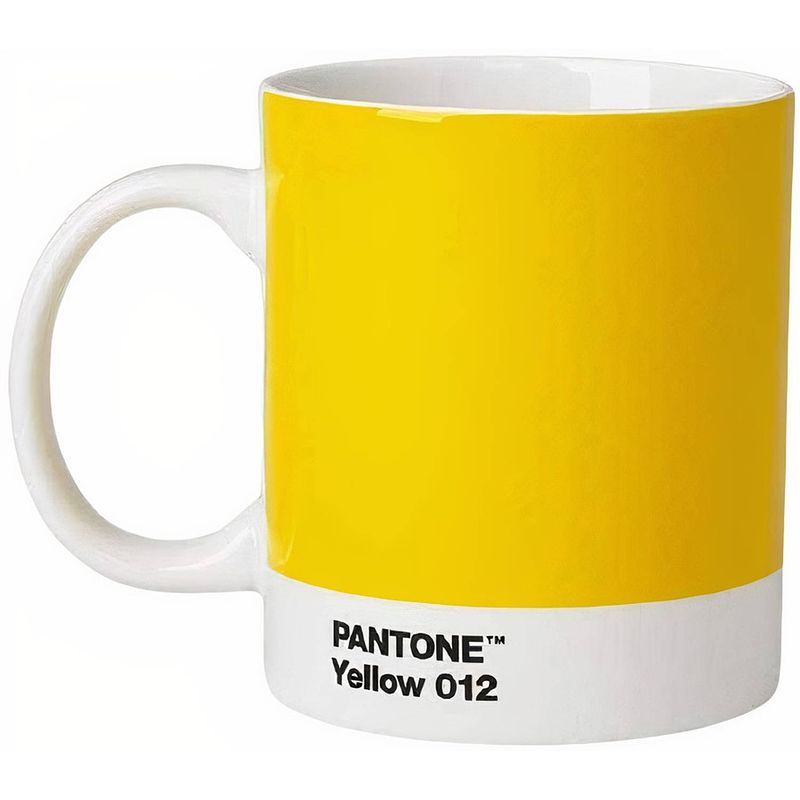 Foto van Pantone mok 375 ml porselein geel