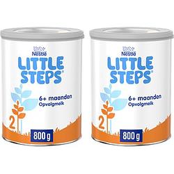 Foto van Little steps 2 opvolgmelk standaard 6+ maanden flesvoeding 2 x 800g bij jumbo