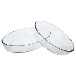 Foto van Ovenschaal transparant borosilicaatglas (2 pcs)