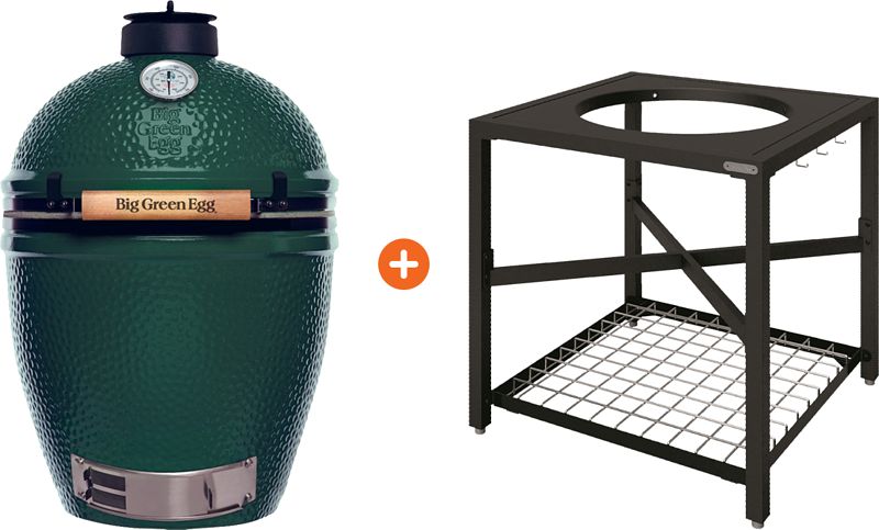 Foto van Big green egg large inclusief frame