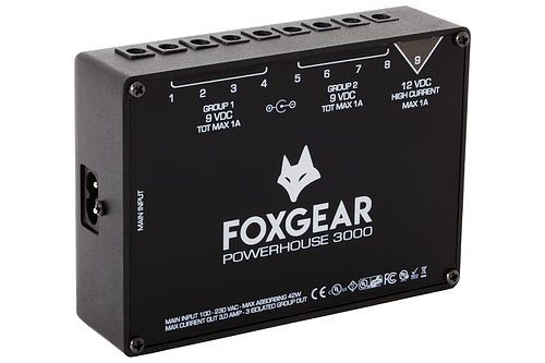 Foto van Foxgear powerhouse 3000 multi-voeding voor effectpedalen