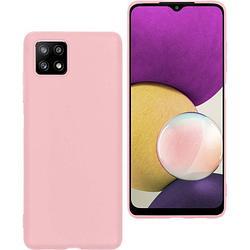 Foto van Basey samsung galaxy a22 4g hoesje siliconen back cover case - samsung a22 4g hoes silicone case hoesje - licht roze