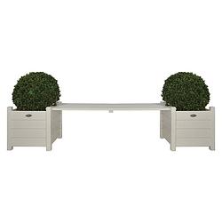 Foto van Esschert design bank met plantenbak wit cf33w