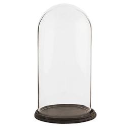 Foto van Clayre & eef stolp ø 23x39 cm glas rond glazen stolp transparant glazen stolp