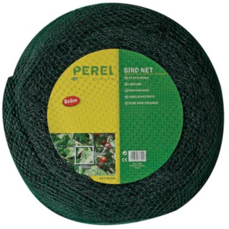 Foto van Perel vogelnet 8 x 8 meter mesh groen