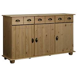 Foto van Vidaxl dressoir 134x39x79,5 cm massief grenenhout