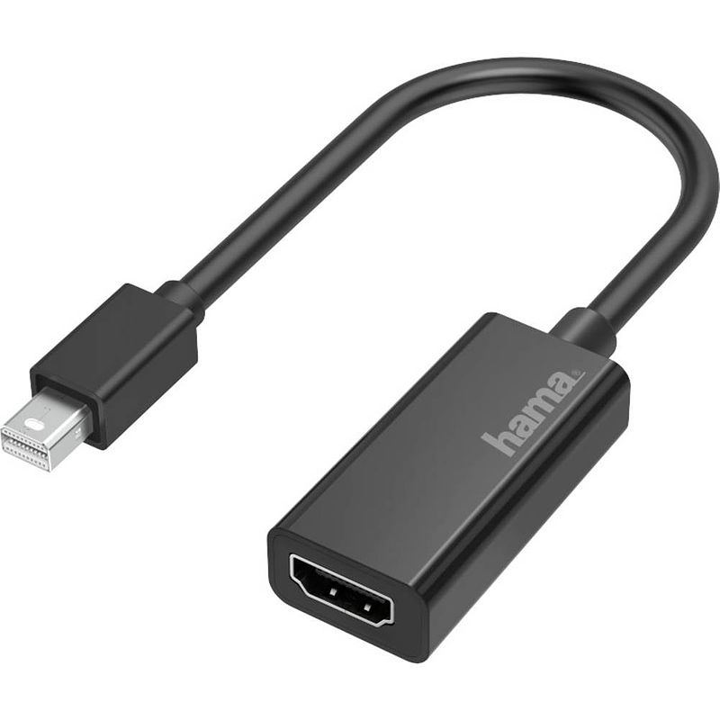 Foto van Hama 00200332 mini-displayport / hdmi adapter [1x britse stekker - 1x mini-displayport stekker] zwart