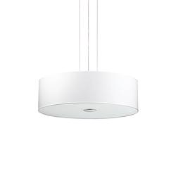 Foto van Modern hanglamp ideal lux - woody - metaal - e27 - wit - binnenverlichting - 4 lichtpunten - 60w