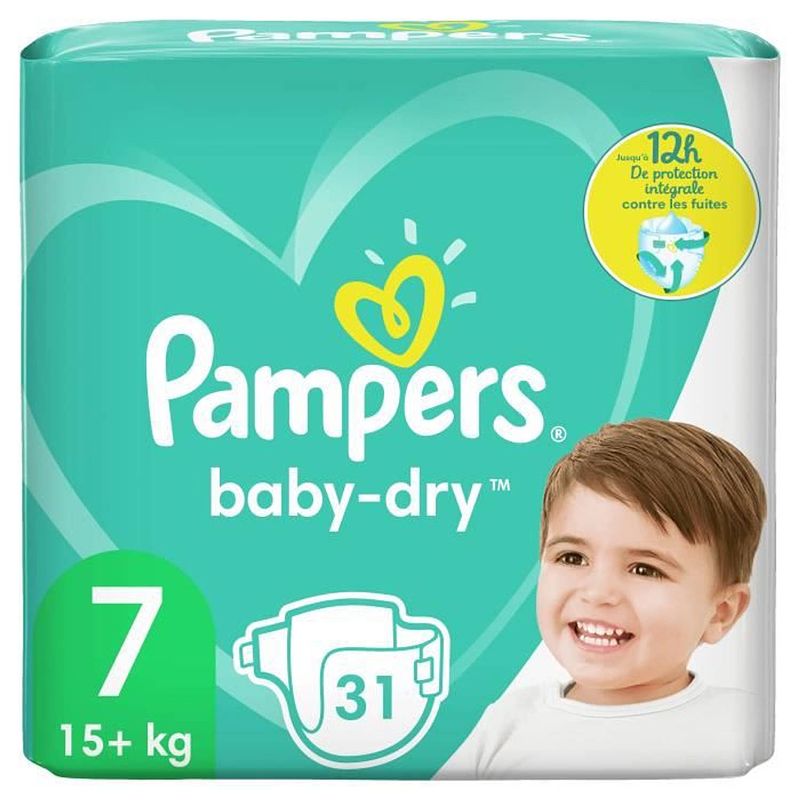 Foto van Pampers baby-dry maat 7, 31 lagen