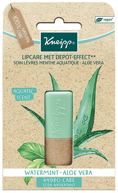 Foto van Kneipp lippenbalsem watermint-aloë vera