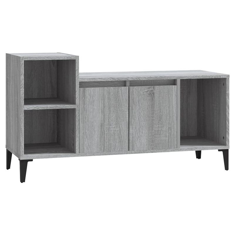 Foto van The living store tv-kast classic - tv-meubel - 100 x 35 x 55 cm - grijs sonoma eiken