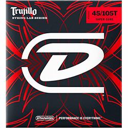 Foto van Dunlop rtt45105t string lab series robert trujillo stainless steel tapered bass strings 45-105