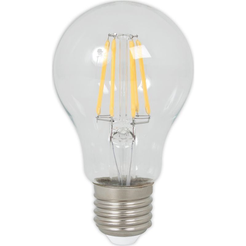 Foto van Calex led full glass filament gls-lamp 240v 5,5w 600lm e27 a60, clear 2700k cri80, energy label a++