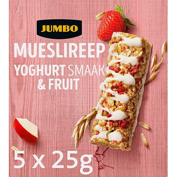 Foto van Jumbo muesli reep yoghurt & fruit 5 x 25g