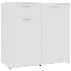 Foto van Vidaxl dressoir 80x36x75 cm spaanplaat wit