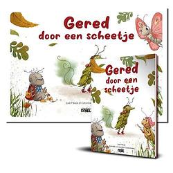 Foto van Gered door een scheetje kamishibai vertelplaten + boek - jose mijnals - paperback (9789493200753)