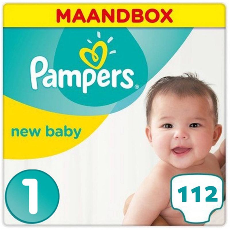 Foto van Pampers premium protection luiers - maat 1 - 56 stuks (2-5kg) x2