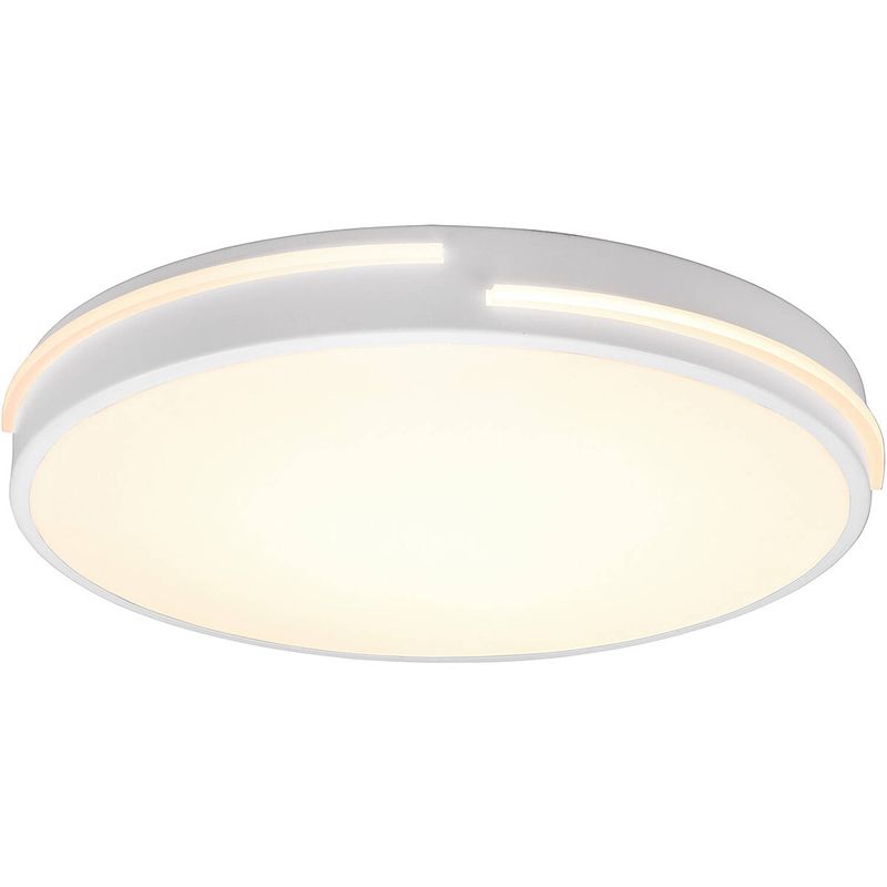 Foto van Led plafondlamp - plafondverlichting - trion tocomo - 24w - dimbaar - aanpasbare kleur - afstandsbediening - rond - mat