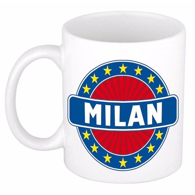 Foto van Milan naam koffie mok / beker 300 ml - namen mokken