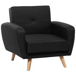 Foto van Beliani florli - fauteuil-zwart-polyester