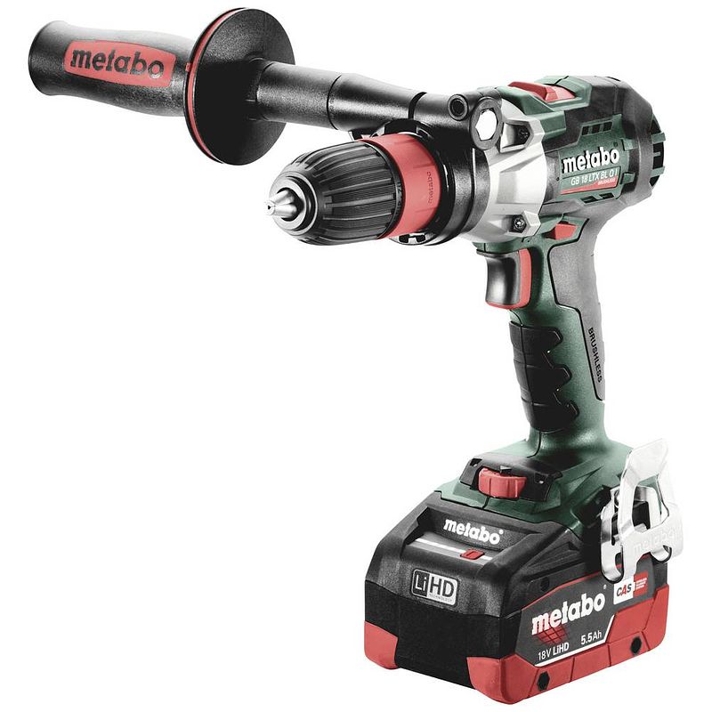 Foto van Metabo gb 18 ltx bl q i 602362660 accu-tapboor 18 v 5.5 ah li-ion incl. 2 accus, incl. koffer, incl. lader