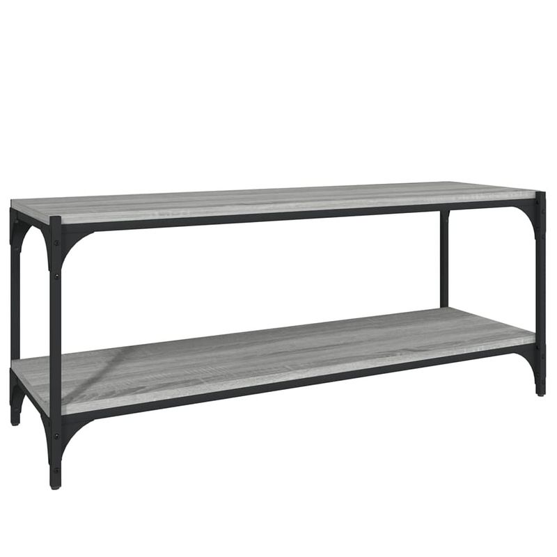 Foto van The living store industrieel tv-meubel - 100 x 33 x 41 cm - grijs sonoma eiken