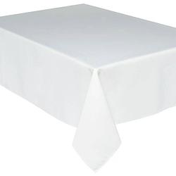 Foto van Tafelkleed rechthoekig 240 x 140 cm ivoor wit polyester - tafellakens
