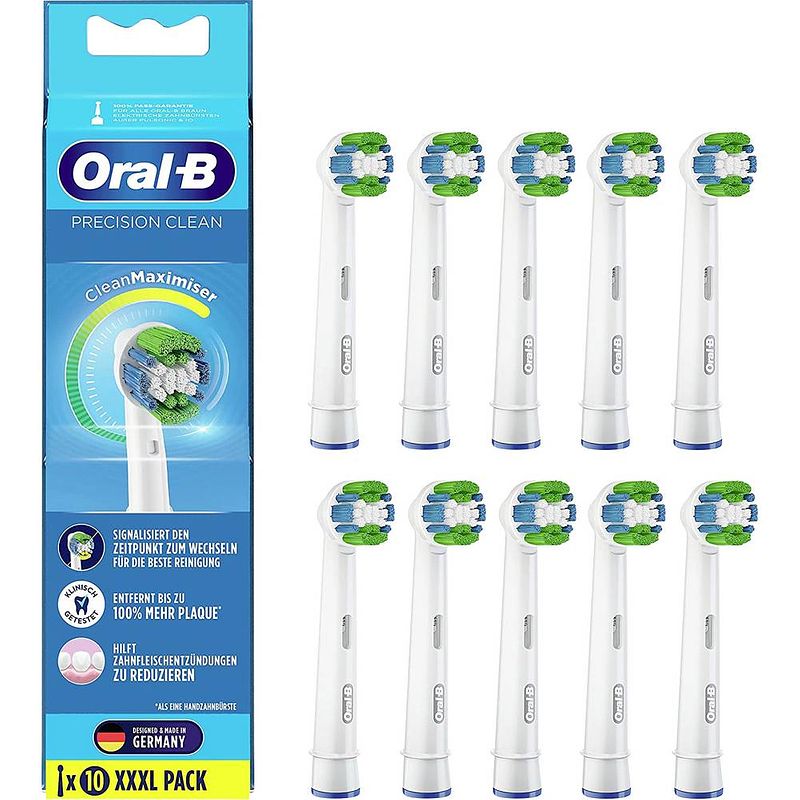 Foto van Oral-b precision clean opzetborstel voor elektrische tandenborstel 10 stuk(s) wit