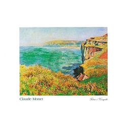 Foto van Claude monet - falaise à varengeville kunstdruk 70x50cm