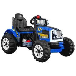 Foto van Kingdom elektrische tractor voor kinderen blauw - 2 - 5km/h - accu voertuig voor kinderen max 30kg