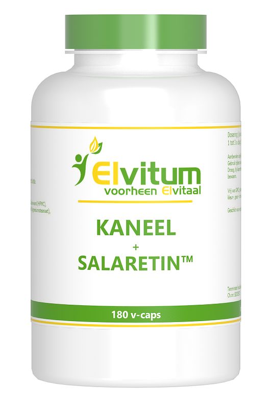 Foto van Elvitum kaneel met salaretin vegicaps