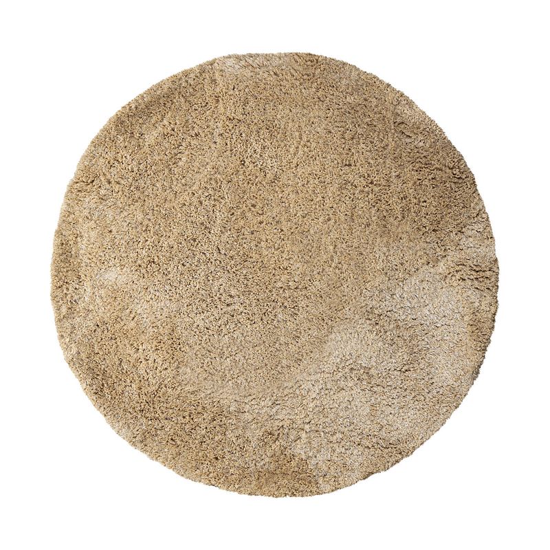 Foto van Ptmd jups beige fabric handwoven carpet round m