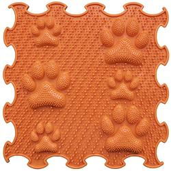 Foto van Ortoto sensory massage puzzle mat lucky paws pompoen oranje