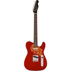 Foto van Fender limited edition raphael saadiq telecaster rw dark metallic red elektrische gitaar met luxe zwarte koffer