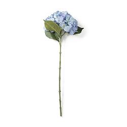 Foto van Kunstbloem hortensia - blauw - 63 cm