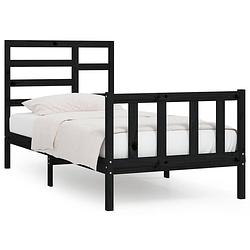 Foto van The living store houten bedframe - geen opgegeven - bedframe - afmeting- 205.5 x 96 x 104 cm - ken- massief grenenhout