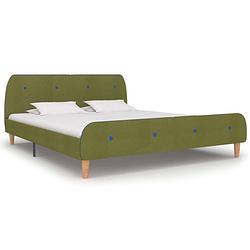 Foto van Vidaxl bedframe stof groen 160x200 cm