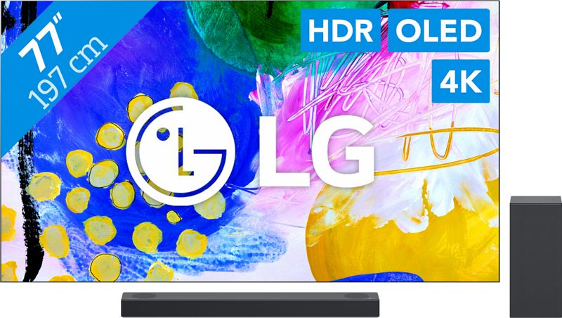 Foto van Lg oled77g26la (2022) + soundbar