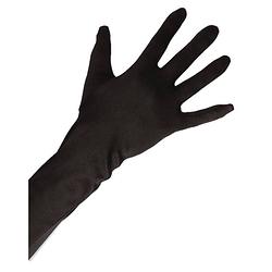 Foto van Satijnen handschoenen zwart lang voor volwassenen - verkleedhandschoenen