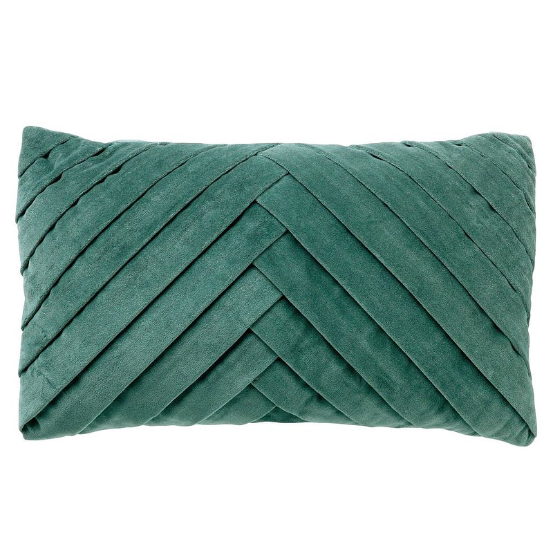 Foto van Dutch decor femm - kussenhoes velvet sagebrush green 30x50 cm - groen - groen