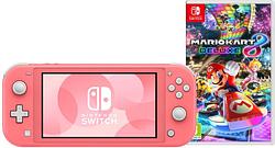 Foto van Nintendo switch lite koraal + mario kart 8 deluxe switch